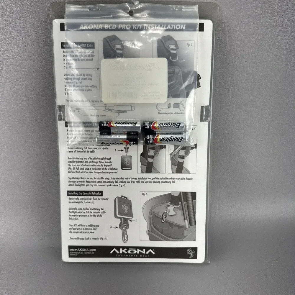 Akona‎ Sherwood & Genesis BCD Pro-Kit Mini Light Accessory Kit Scuba Diving NEW